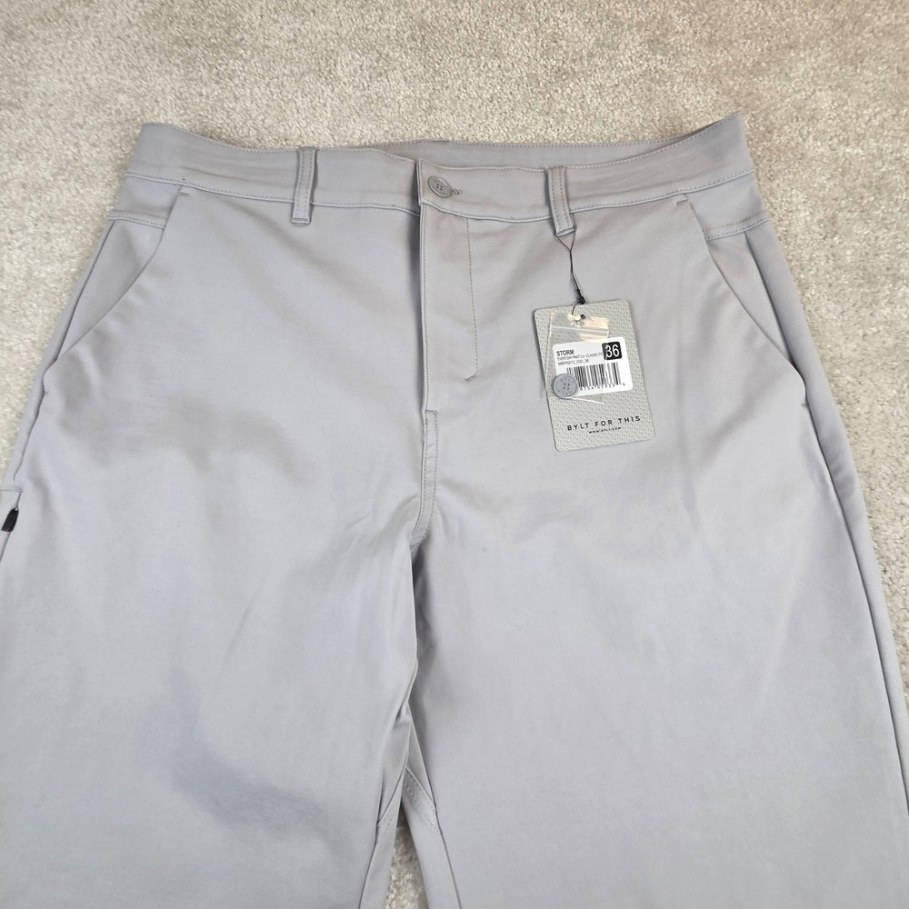 BYLT Everyday Pant 2.0 Classic Fit Storm Grey Mens 36 NWT